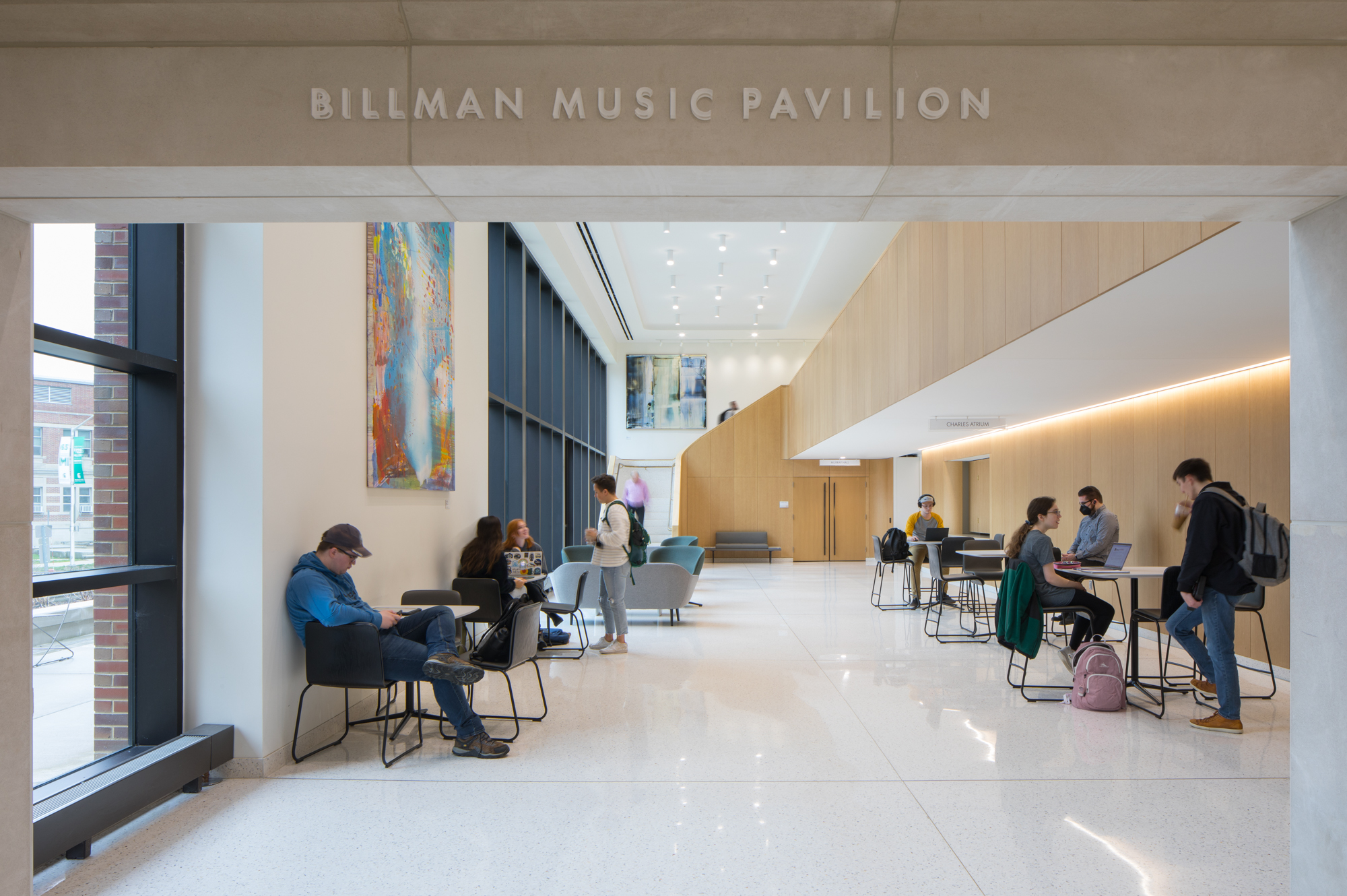 The lobby of Billman Music Pavilion at College of Music